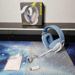 New BINNUNE 2.4GHz Wireless Gaming Headset W/ Mic for PS5, PS4, PC, Mac, Bluetooth Gaming Headset with Flip Microphone, Gaming Headphones for Laptop C