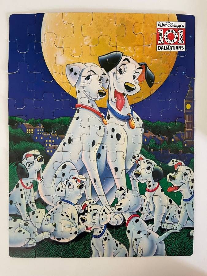 Vintage Disney 101 Dalmatians 63 Piece Puzzle Complete