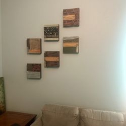 Set Of 6 Ceramic  Blocks Wall Art