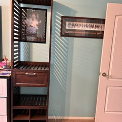 ( 80”H x 20”W x 16”D ).  Wooden Shelves Unit.