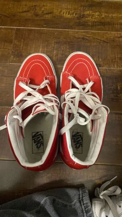 Vans Red and White Sneakers