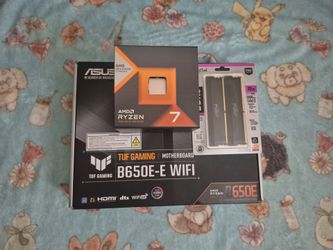 Amd ryzen 7 7800x3d + DDR5 32gb ram + Asus tuf gaming b650E motherboard