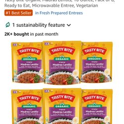 Tasty Bite Madras Lentils 6x10oz Box New Exp 4-26