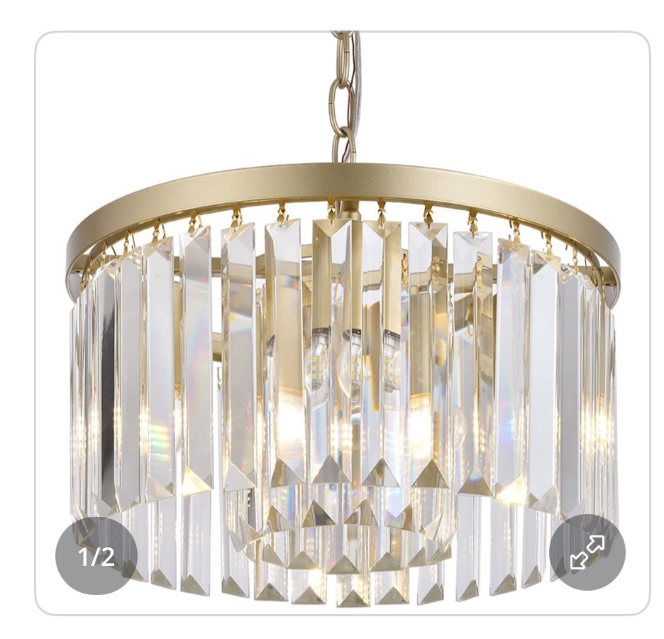 Modern Gold Crystal Chandelier