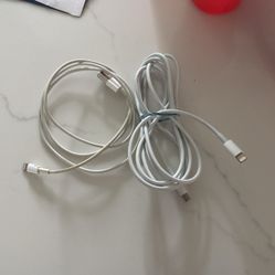 2 Apple lightning Charge Cords USB & USBC
