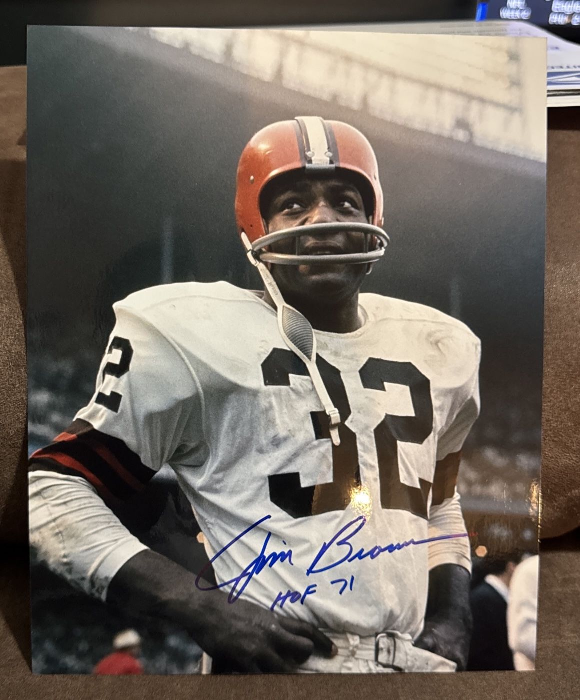 Jim Brown 8x10 Photo Authentic Autograph with LF COA