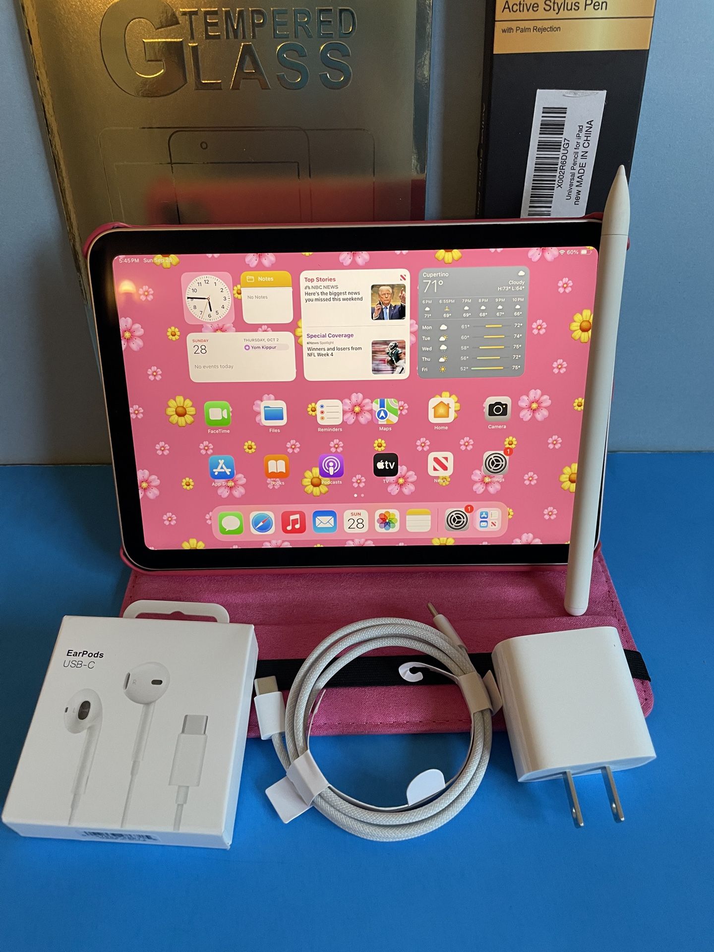 Apple iPad Mini 6th Generation (2021 model / Pink) 64GB with Pink Case, Pen & Accessories 