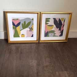 Framed Print Wall Decor Pair