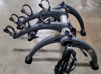 Saris Bones 2 Bike Rack Trunk Mount Bicycle Carrier Holds 3 Bikes - Gray 