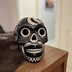 Disney Parks Epcot Hand Painted Ceramic Pottery Sugar Skull 