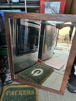 Mirror w wood frame