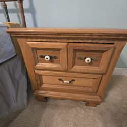 Solid Wood Nightstands Set Of 2