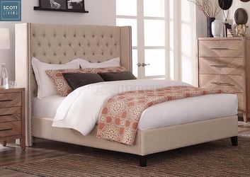 Brand New Beige Tufted Beds — ALL SIZES