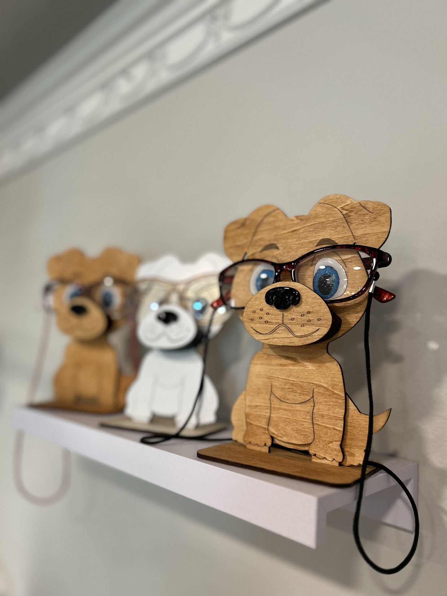Adorable Puppy Eyeglass Holder,Keep your Glasses safe with this Functional Eyewear Display,Perfect Home Decor or Gift for Dog Lovers