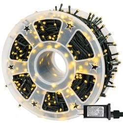 Dazzle Bright 164 FT 500 LED Christmas String Lights, Waterproof Green Wire String Lights with 8 Modes, Outdoor Christmas Decorations for Indoor Garde