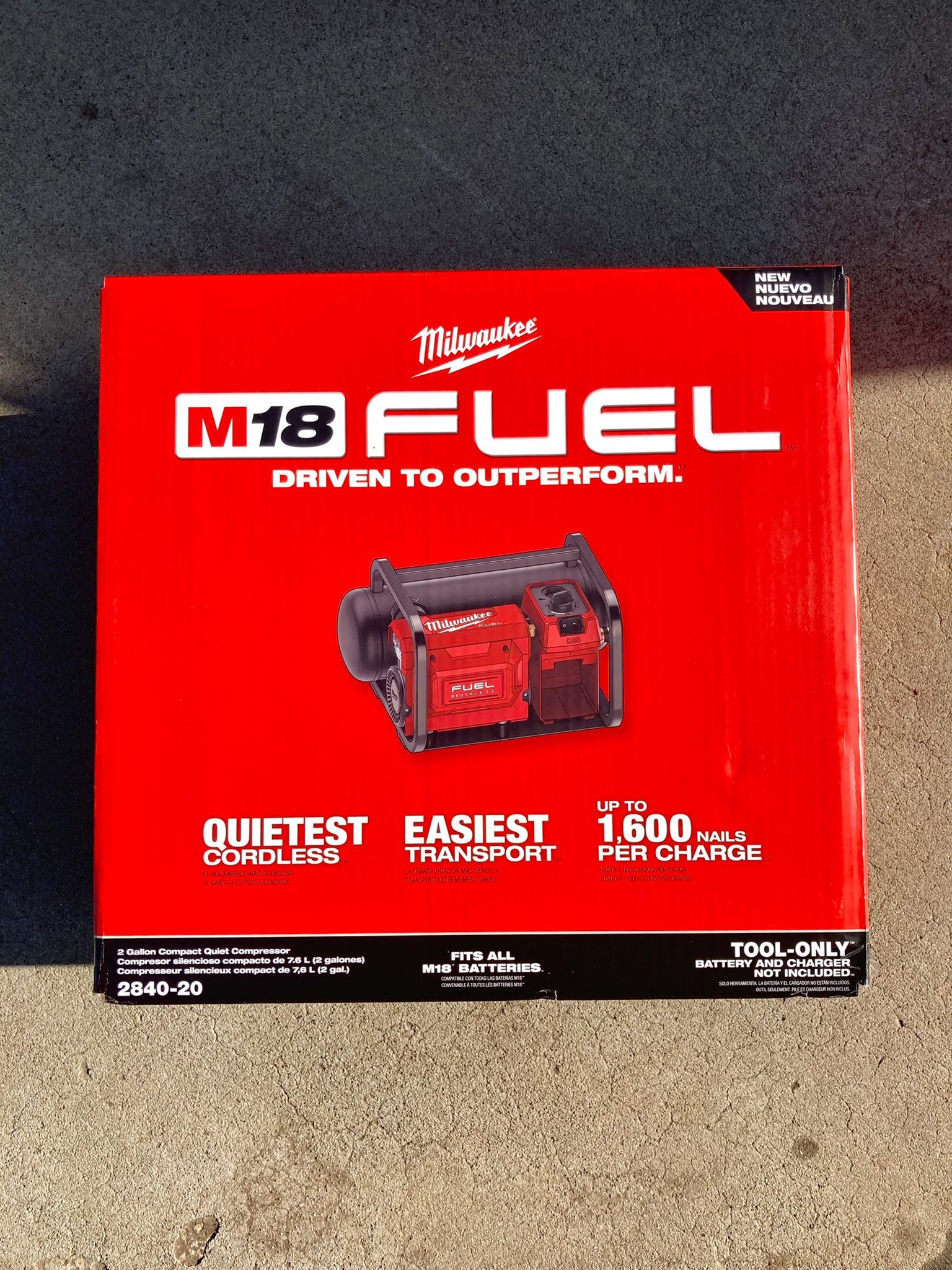 Milwaukee M18 FUEL 2gal Compressor (Tool Only)