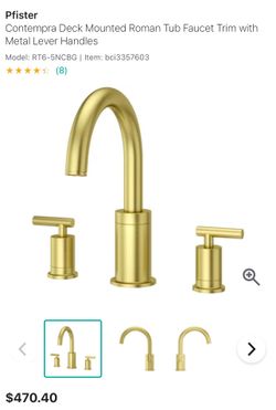 Pfister Contempra Deck Mounted Roman Tub faucet Trim With Metal Lever Handles