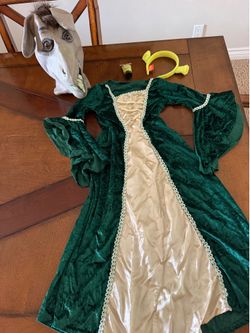 💚 Shrek Princess Fiona Halloween Costume Set – Girls XS + Accessories
