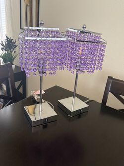 Purple touch lamps
