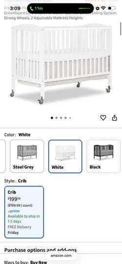 Full Size Brand New Foldable Portable Crib