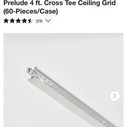 Armstrong CEILINGS Prelude 4 ft. STAB CROSS TEE Ceiling Grid