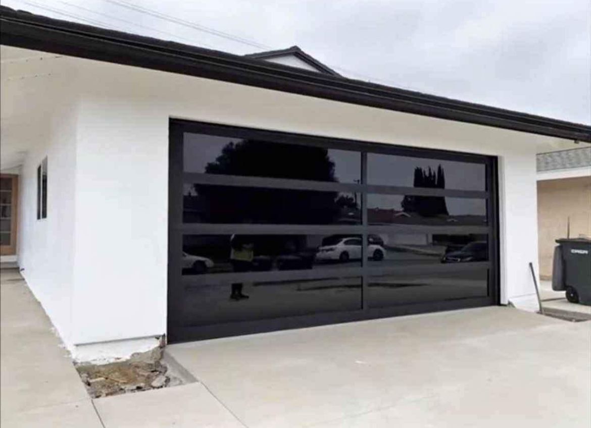 Double Laminated Black Glass, Garage Door