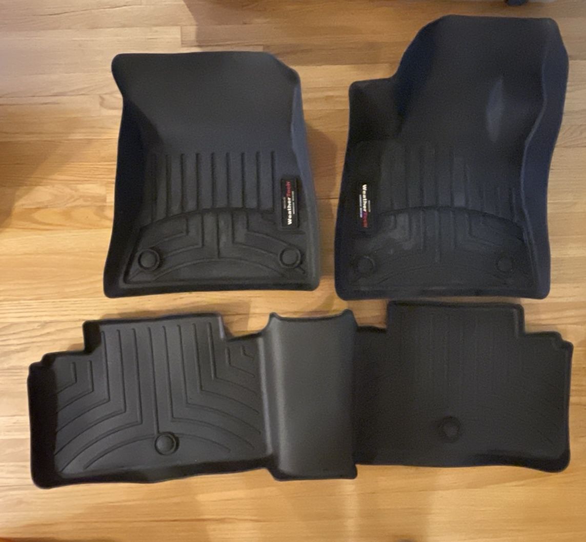 WeatherTech FloorLiner Floor Mats Infiniti QX50 QX55 Set 3 - 1st Row Rear Black