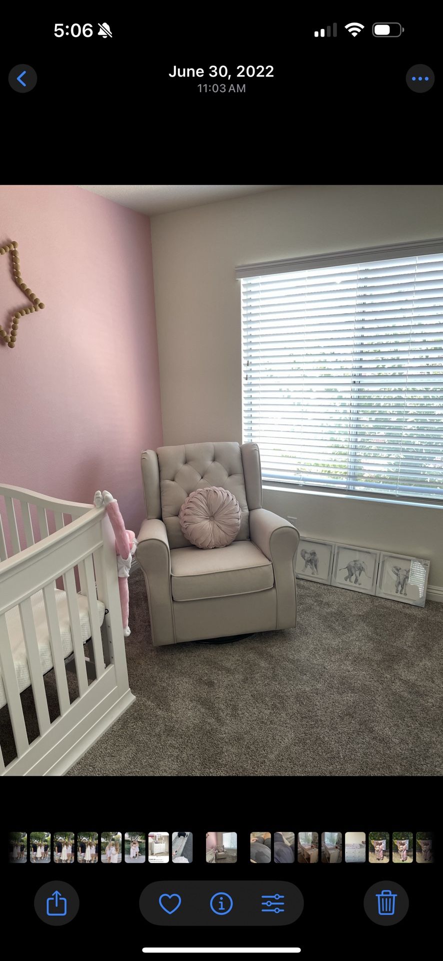 Delta Children Nursery Glider Rocker chair- Flax 