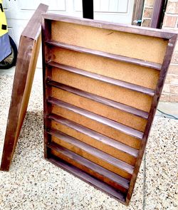 SOLID WOOD 🪵 DISPLAY RACK 3ft X 2ft X 2” Deep(great SHAPE & CONDITION:10/10)