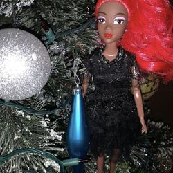 Black Doll Red Hair Barbie African American Doll 