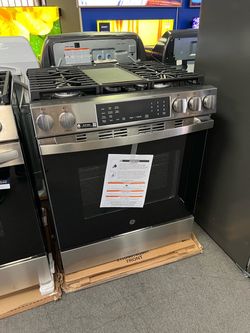 GE ISLAND GAS RANGE STAINLESS STEEL