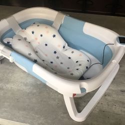 Collapsible Baby Bath Tub / Bathtub w/ Thermometer