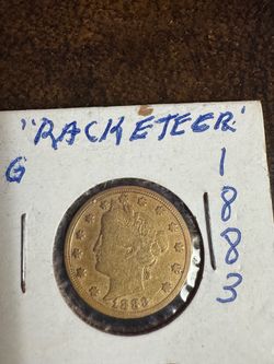 Racketeer Nickel dipped in Gold  1883