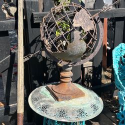 Rustic Metal Globe 