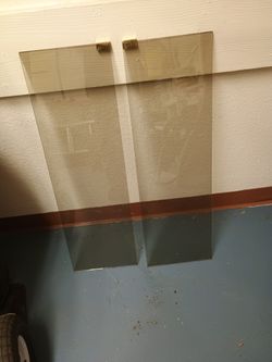 2 Smoked Glass Doors