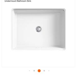 Cursiva Undermount Bathroom Sink in White