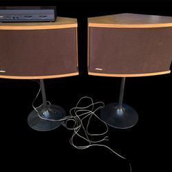 Vintage Bose 901 Series VI Speakers w/ Stands & Equalizer