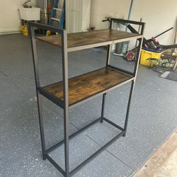  Metal & Wood 2 Tier Shelf - Great Condition!