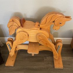 Hand Crafted Wood Pony Rideable 