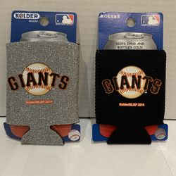 San Francisco Giants Logo Can Holder Kolder Koozie Black And Silver Sparkle MLB 