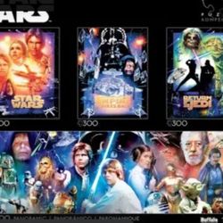 Star Wars Puzzles-completed 3 Out 4 In Frames