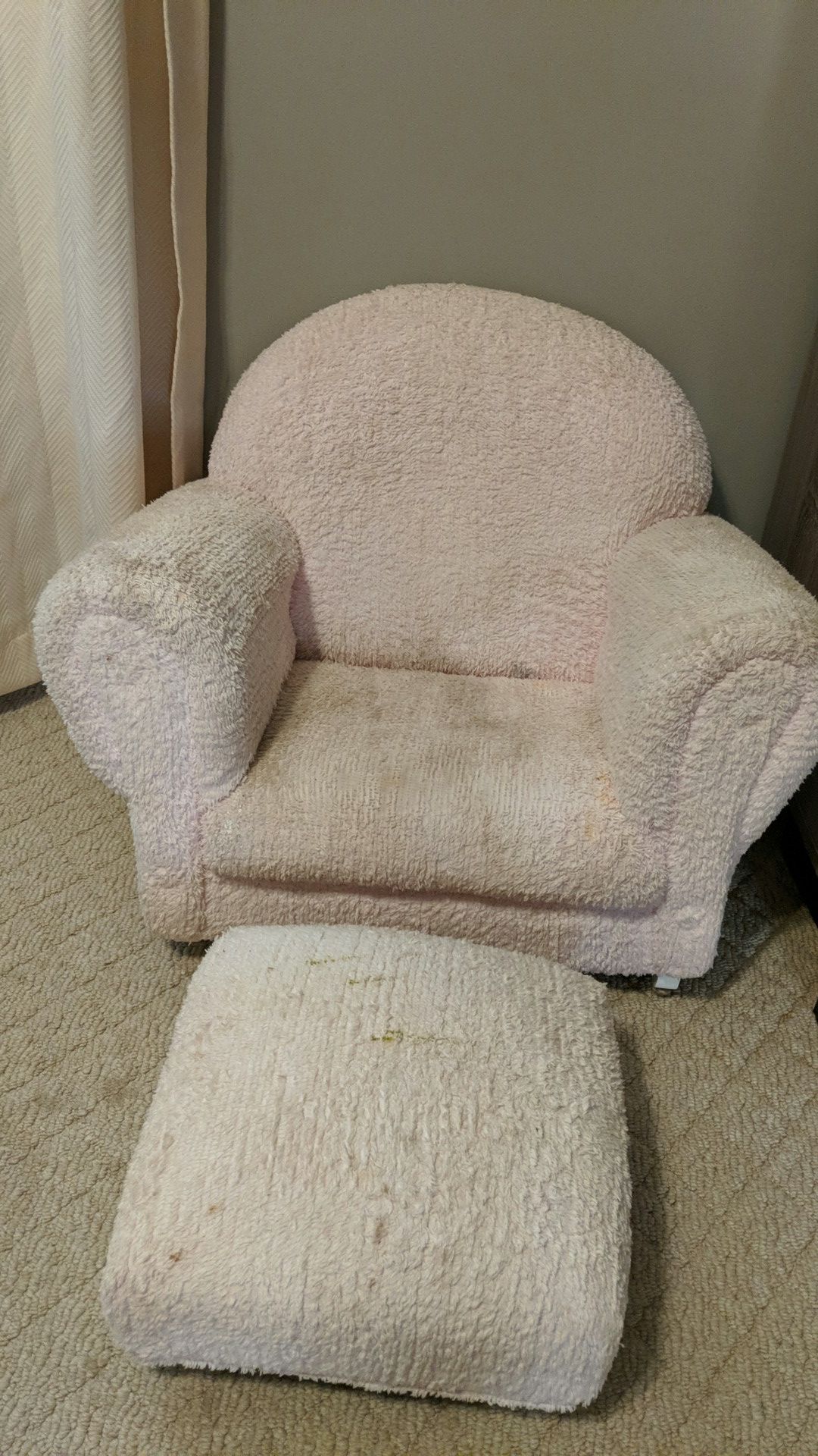 Toddler rocking chair and ottoman