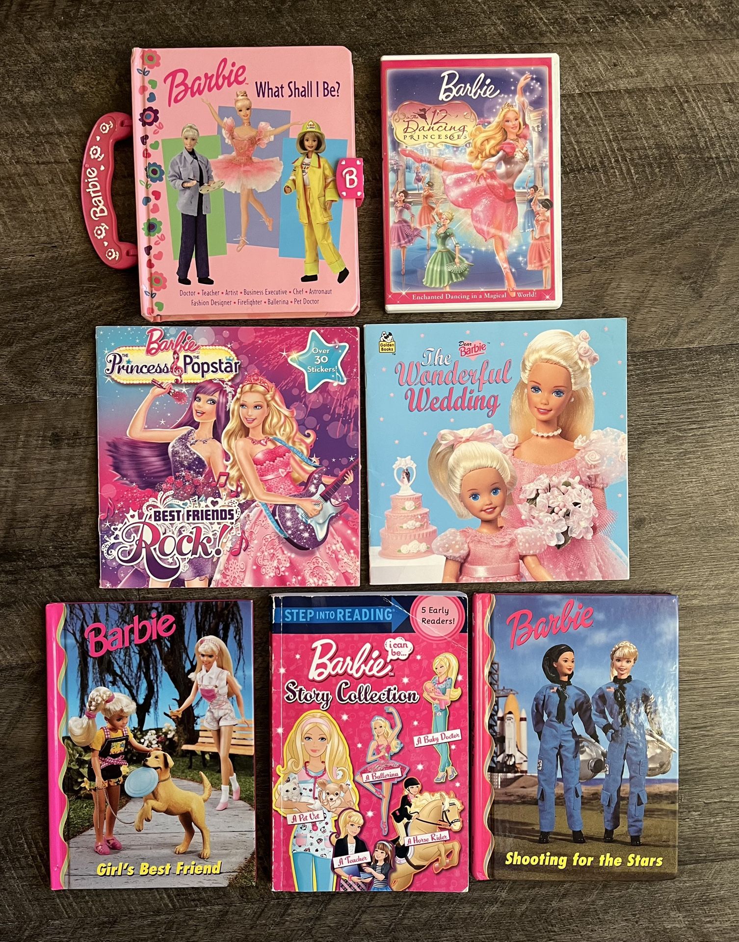 Barbie Books + DVD (Lot of 10 stories + DVD)