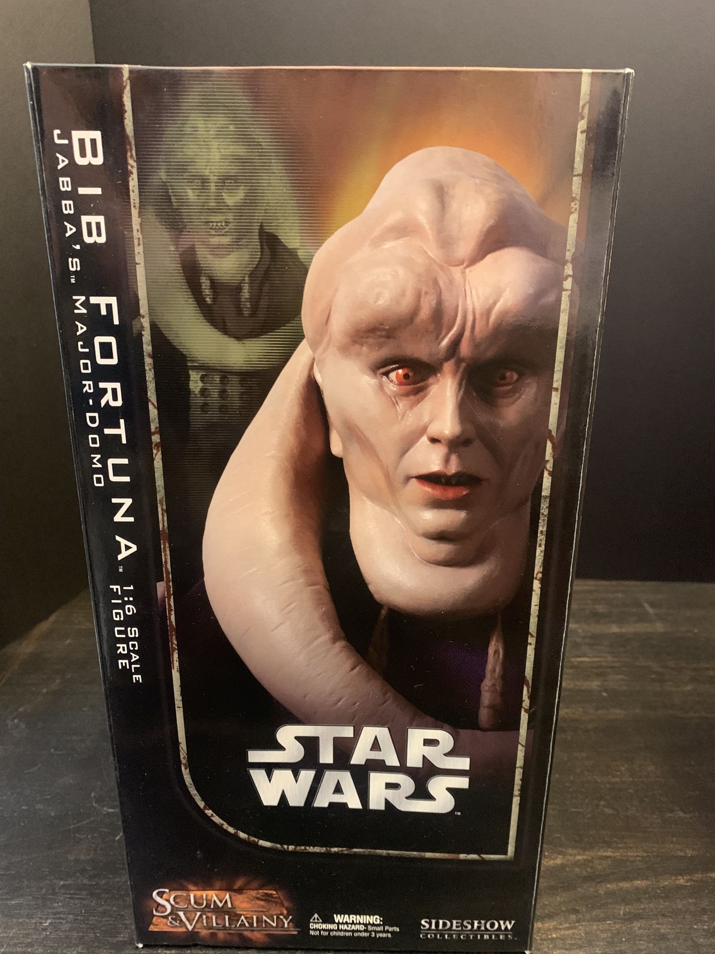 Star Wars Sideshow Collectibles Exclusive Bib Fortuna Jabba’s Major-domo Scum & Villainy 1/6 Scale Action Figure  (Factory Sealed/Never Opened) 2006