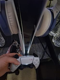 Playstation 5 with headset and controller