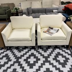 Brand new Modern Faux Leather Chair Set of 2, Oversized Arm Chair for Living Room, Mid-Century Accent Sofa for Bedroom Comfy, Upholstered Single Sofa 