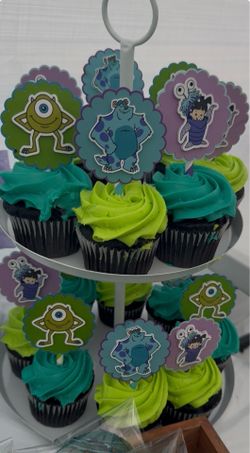 Monsters Inc cup cake toppers