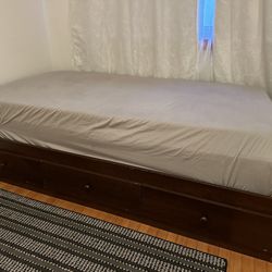 Single Bed Frame With Mattress And Topper