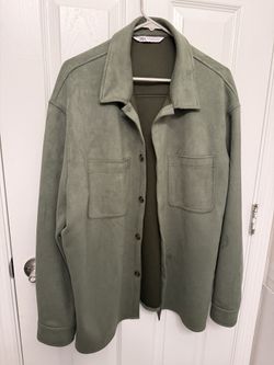 Zara Green Suede Jacket