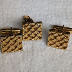 GOLD PLATED CUFF LINKS